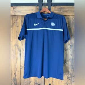 Nike Men’s Navy Blue Polo with White Stripe dri-fit